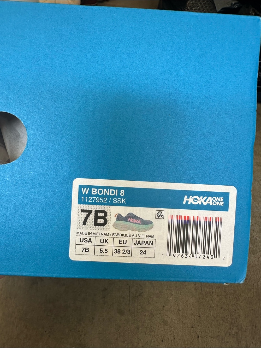 NEW HOKA Bondi 8/ Shadow, Dusk / size 7B - Picture 5 of 10